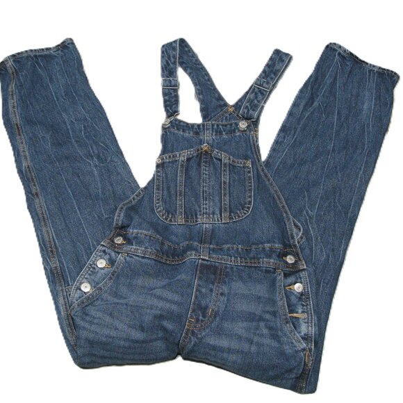 Old Navy Blue Denim Overalls Size Small - Picture 1 of 6